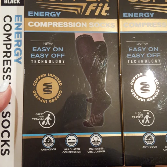 CCO FLASH SALE DISCOUNTED SHIPPIN✔NIB Copper Fit 2 pack energy compression socks - Picture 4 of 5
